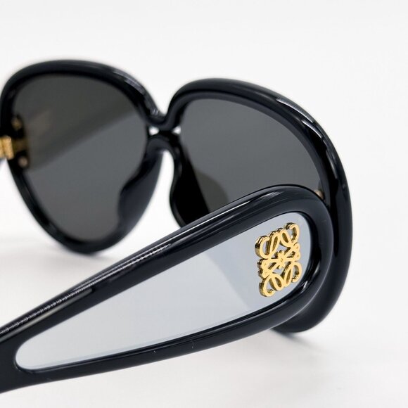 NEW LW40132I 01C, LOEWE UNISEX BLACK SILVER SUNGLASSES LOEWE main image 11